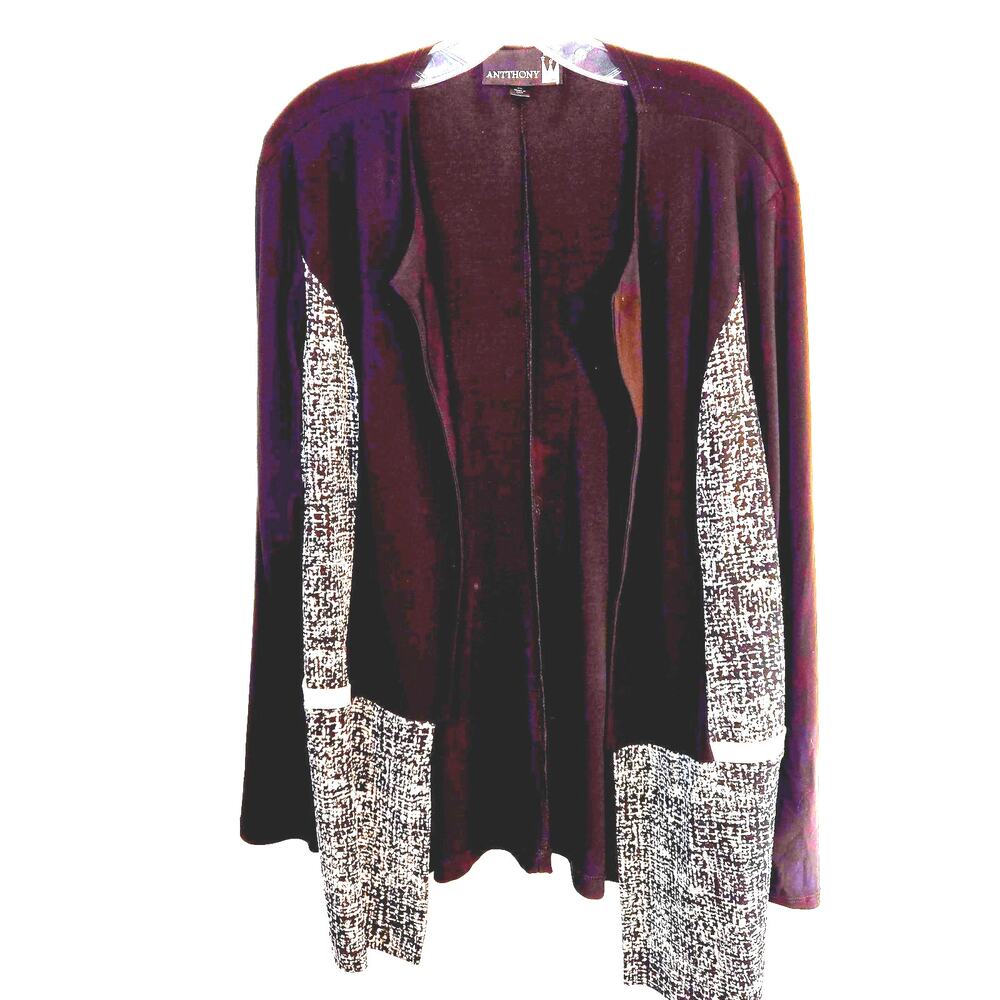 Anthony XL Women's Blazer Black Suit Coat Misses Size 16 18 Jacket Extra Large